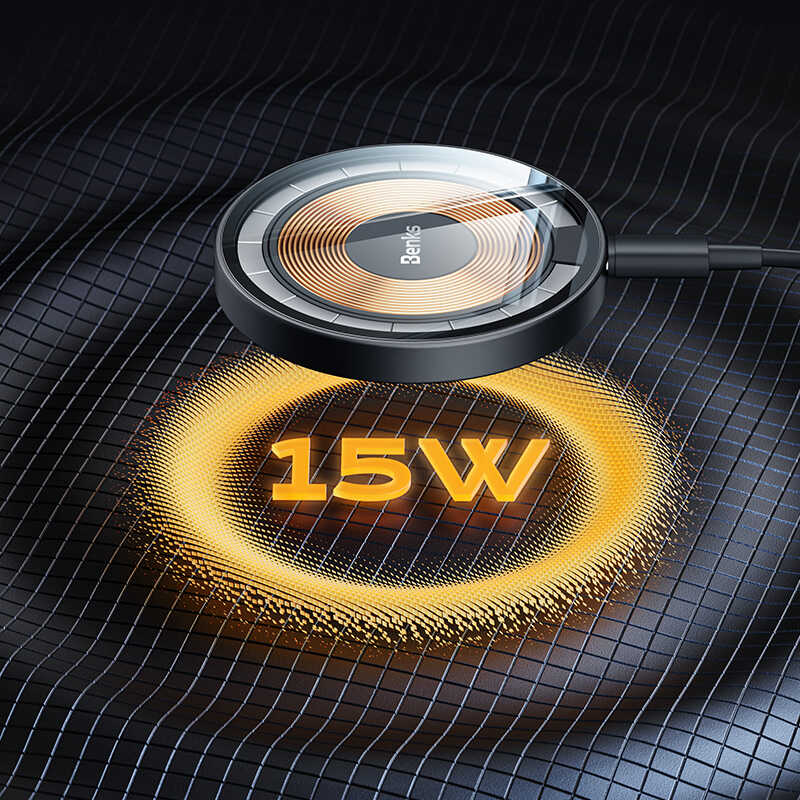 Bal-z Benks W09 Şeffaf Görünümlü M-safe Wireless Şarj Aleti