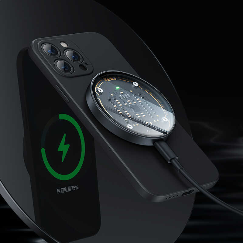 Bal-z Benks W09 Şeffaf Görünümlü M-safe Wireless Şarj Aleti