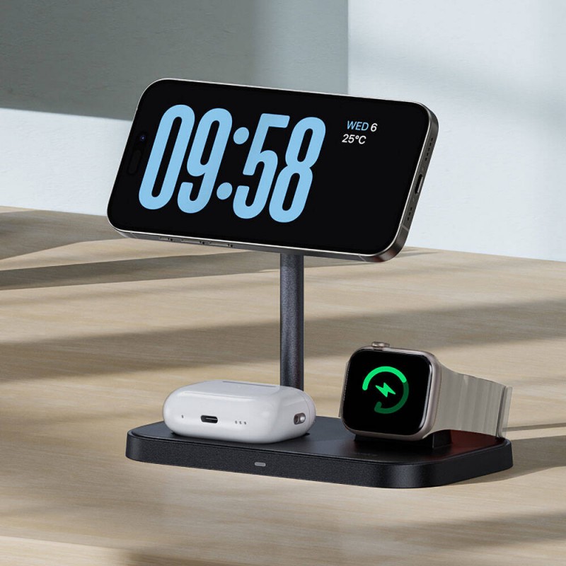 Bal-z Benks W16 3in1 Telefon&Akıllı Saat&Kulaklık Kablosuz Şarj Standı