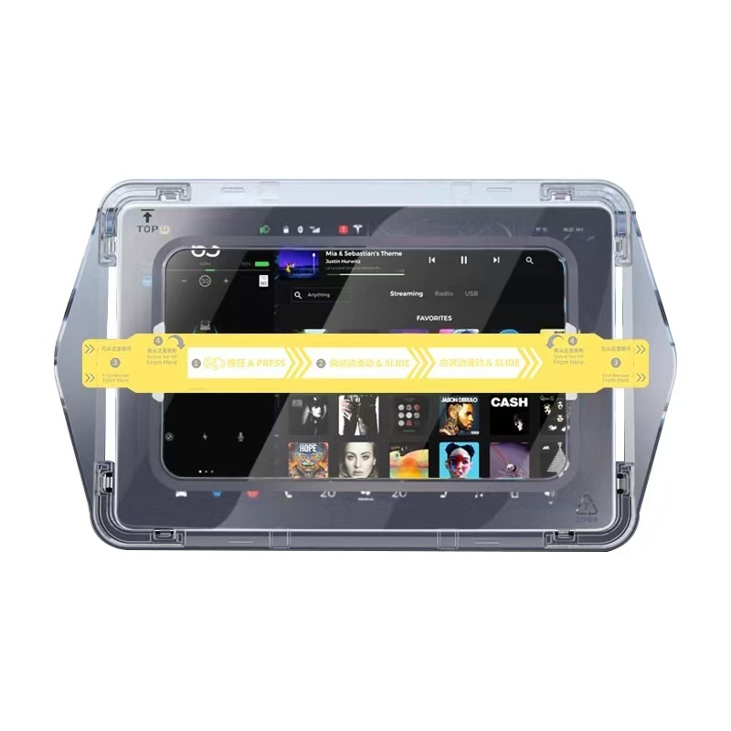 Bal-z BYD 12.8 inç Araç Multimedya Ekran Koruyucu Uygulama Aparatlı  Premium Temperli Cam Ekran Koruyucu