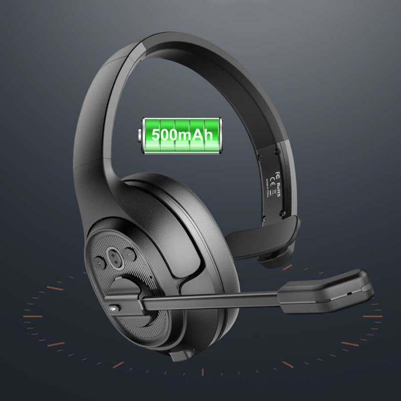 Eksa H1 Mikrofonlu Ayarlanabilir Başlıklı Kulak Üstü Gürültü Önleyici Mono Bluetooth Kulaklık Eksa H1 Mikrofonlu Ayarlanabilir Başlıklı Kulak Üstü Gürültü Önleyici Mono Bluetooth Kulaklık