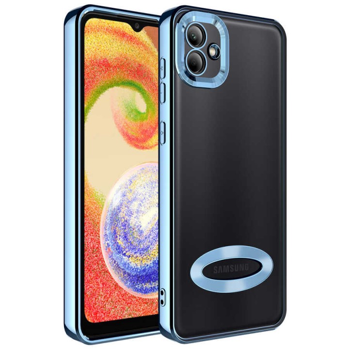 Galaxy A03 Kılıf Kamera Korumalı Logo Gösteren Zore Omega Kapak