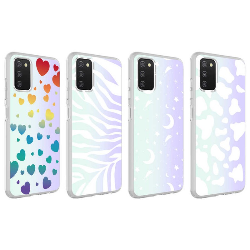 Bal-z Galaxy A03S Kılıf  M-Blue Desenli Kapak