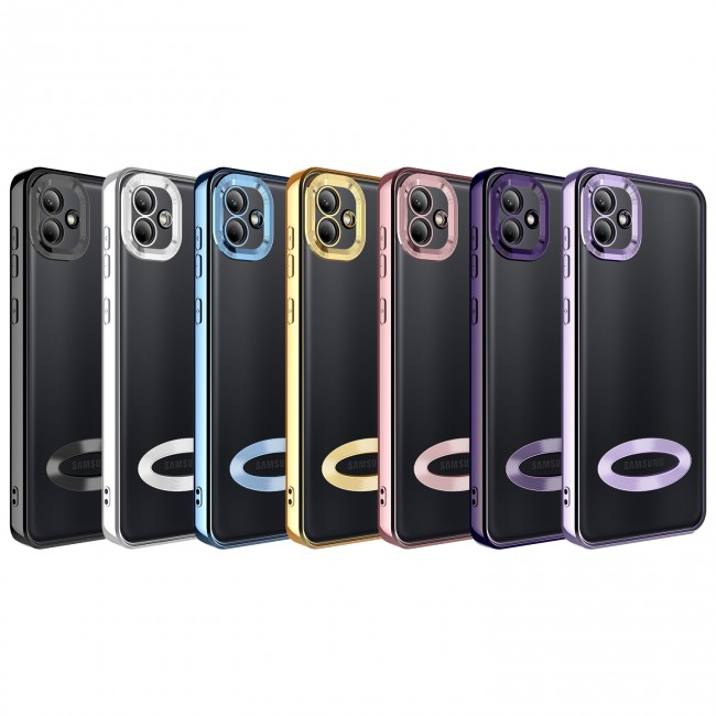 Galaxy A04 Kılıf Kamera Korumalı Logo Gösteren Zore Omega Kapak