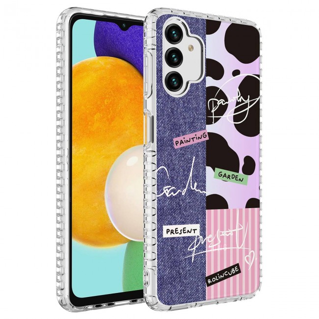 Galaxy A04S Kılıf Airbag Kenarlı Renkli Desenli Silikon Zore Elegans Kapak Galaxy A04S Kılıf Airbag Kenarlı Renkli Desenli Silikon Zore Elegans Kapak