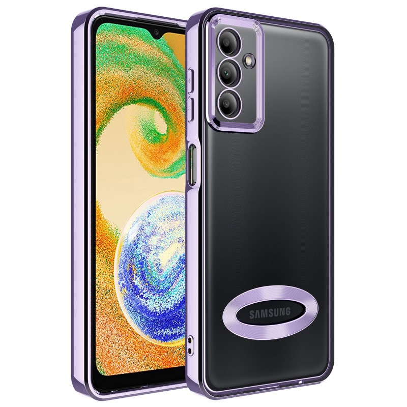 Bal-z Galaxy A04S Kılıf Kamera Korumalı Logo Gösteren  Omega Kapak