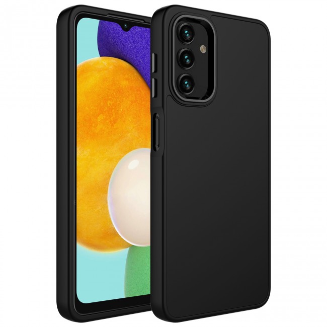 Galaxy A04S Kılıf Metal Çerçeve ve Buton Tasarımlı Silikon Zore Luna Kapak Galaxy A04S Kılıf Metal Çerçeve ve Buton Tasarımlı Silikon Zore Luna Kapak