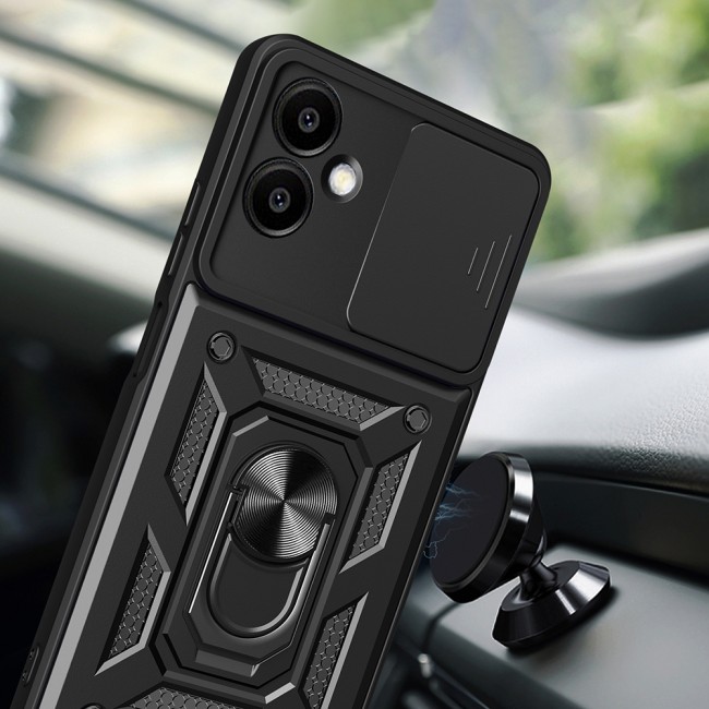 Galaxy A06 Kılıf Magnetik Standlı Kamera Korumalı Zore Sürgülü Vega Kapak Galaxy A06 Kılıf Magnetik Standlı Kamera Korumalı Zore Sürgülü Vega Kapak