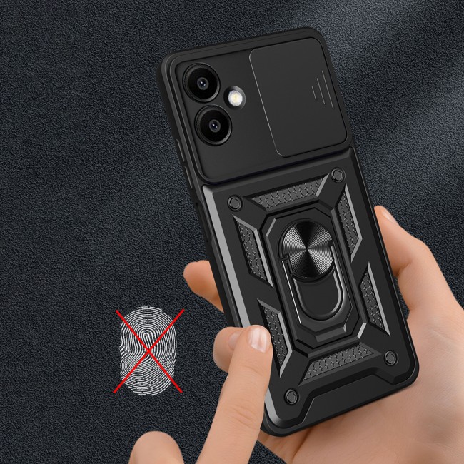 Galaxy A06 Kılıf Magnetik Standlı Kamera Korumalı Zore Sürgülü Vega Kapak Galaxy A06 Kılıf Magnetik Standlı Kamera Korumalı Zore Sürgülü Vega Kapak