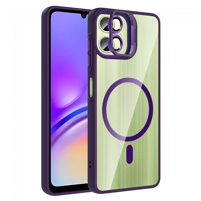 Galaxy A06 Kılıf Standlı ve Kamera Lens Hediyeli M-Safe Şarj Özellikli Zore Etro Kapak Galaxy A06 Kılıf Standlı ve Kamera Lens Hediyeli M-Safe Şarj Özellikli Zore Etro Kapak