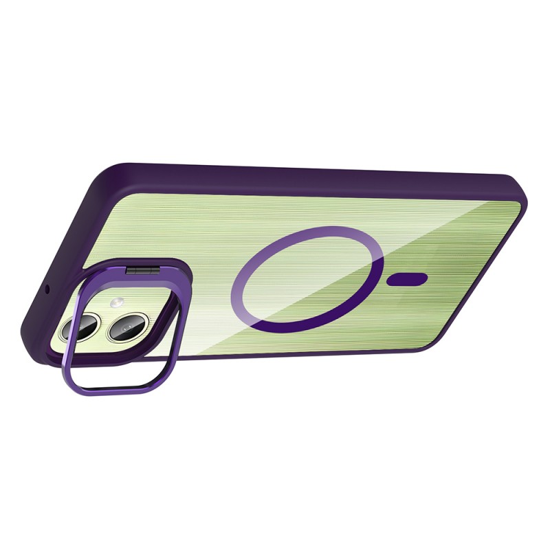 Bal-z Galaxy A06 Kılıf Standlı ve Kamera Lens Hediyeli M-Safe Şarj Özellikli Zore Etro Kapak