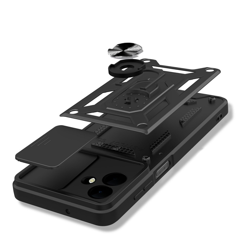 Bal-z Galaxy A07 Kılıf Magnetik Standlı Kamera Korumalı  Sürgülü Vega Kapak