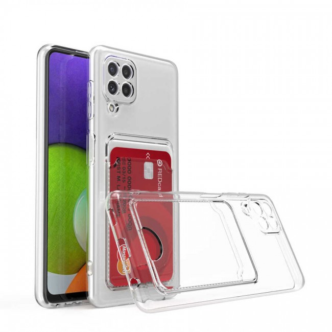 Galaxy A12 Kılıf Kartlıklı Şeffaf Zore Setra Clear Silikon Kapak Galaxy A12 Kılıf Kartlıklı Şeffaf Zore Setra Clear Silikon Kapak