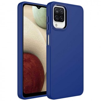 Galaxy A12 Kılıf Metal Çerçeve ve Buton Tasarımlı Silikon Zore Luna Kapak Galaxy A12 Kılıf Metal Çerçeve ve Buton Tasarımlı Silikon Zore Luna Kapak