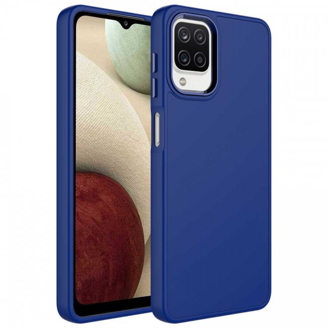 Galaxy A12 Kılıf Metal Çerçeve ve Buton Tasarımlı Silikon Zore Luna Kapak Galaxy A12 Kılıf Metal Çerçeve ve Buton Tasarımlı Silikon Zore Luna Kapak