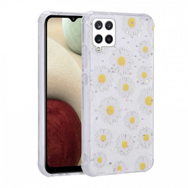 Galaxy A12 Kılıf Simli Desenli Kamera Korumalı Parlak Zore Popy Kapak Galaxy A12 Kılıf Simli Desenli Kamera Korumalı Parlak Zore Popy Kapak