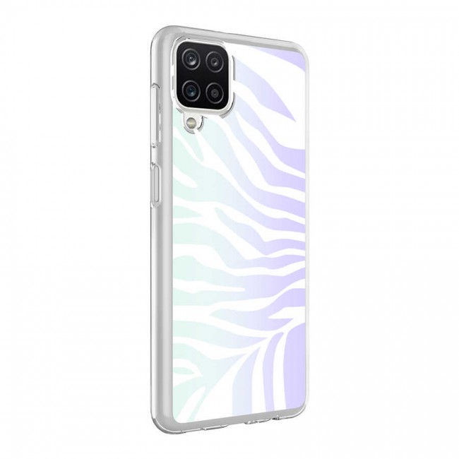 Galaxy A12 Kılıf Zore M-Blue Desenli Kapak Galaxy A12 Kılıf Zore M-Blue Desenli Kapak