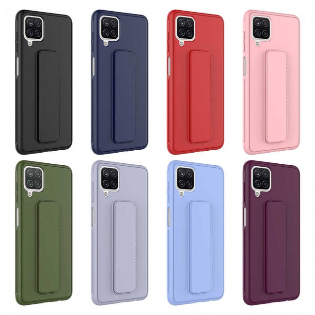 Galaxy A12 Kılıf Zore Qstand Kapak Galaxy A12 Kılıf Zore Qstand Kapak