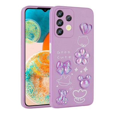 Bal-z Galaxy A13 4G Kılıf Kabartma Figürlü Parlak  Toys Silikon Kapak