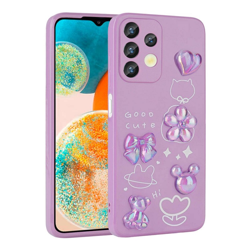 Bal-z Galaxy A13 4G Kılıf Kabartma Figürlü Parlak  Toys Silikon Kapak