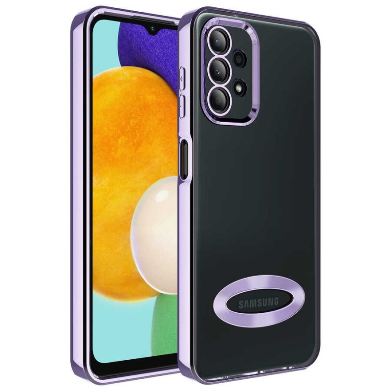 Bal-z Galaxy A13 4G Kılıf Kamera Korumalı Logo Gösteren  Omega Kapak