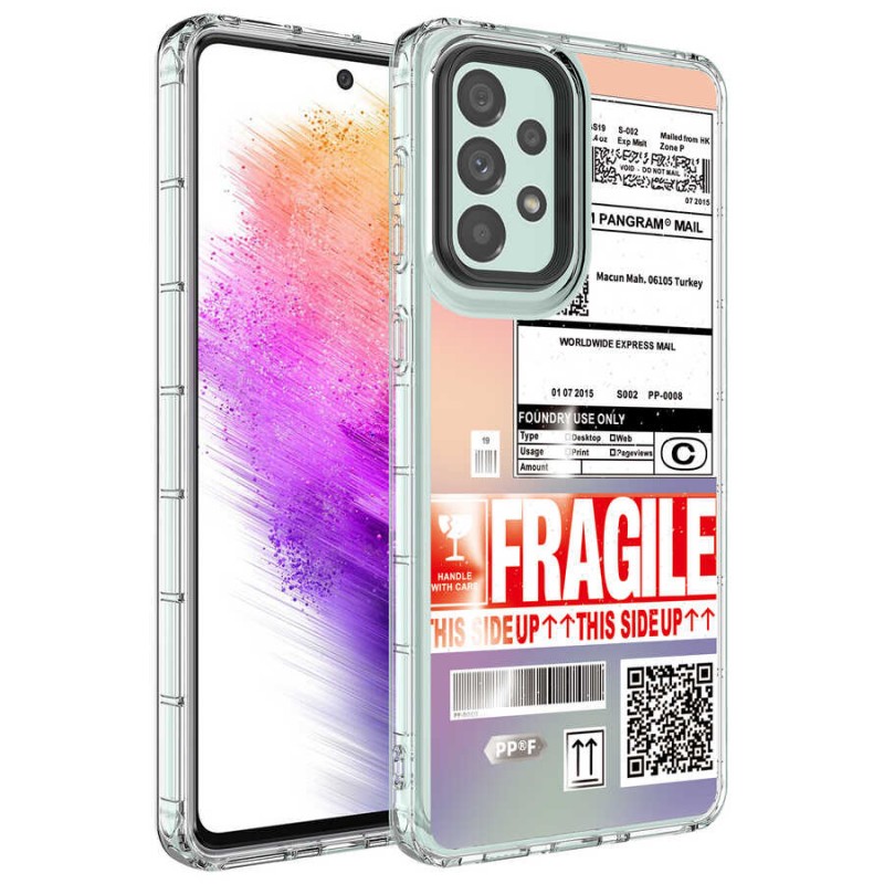 Bal-z Galaxy A13 4G Kılıf Kamera Korumalı Renkli Desenli Sert Silikon  Korn Kapak