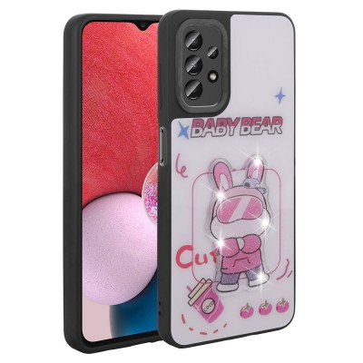 Bal-z Galaxy A13 4G Kılıf Parlayan Kabartmalı İkonik Figürlü  Amas Silikon Kapak