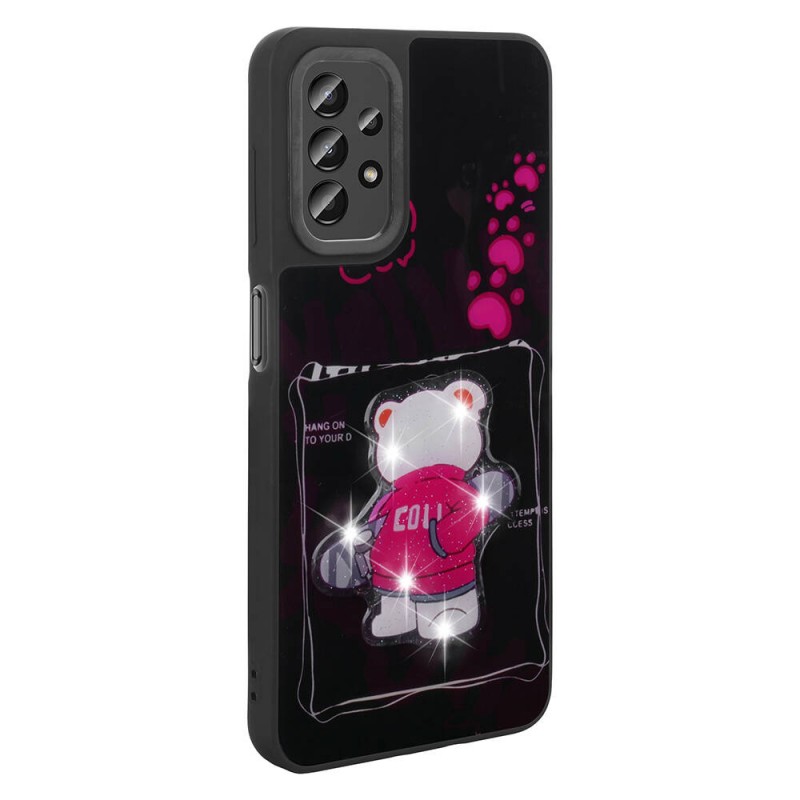 Bal-z Galaxy A13 4G Kılıf Parlayan Kabartmalı İkonik Figürlü  Amas Silikon Kapak