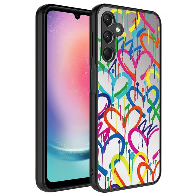 Galaxy A14 Kılıf Aynalı Desenli Kamera Korumalı Parlak Zore Mirror Kapak Galaxy A14 Kılıf Aynalı Desenli Kamera Korumalı Parlak Zore Mirror Kapak