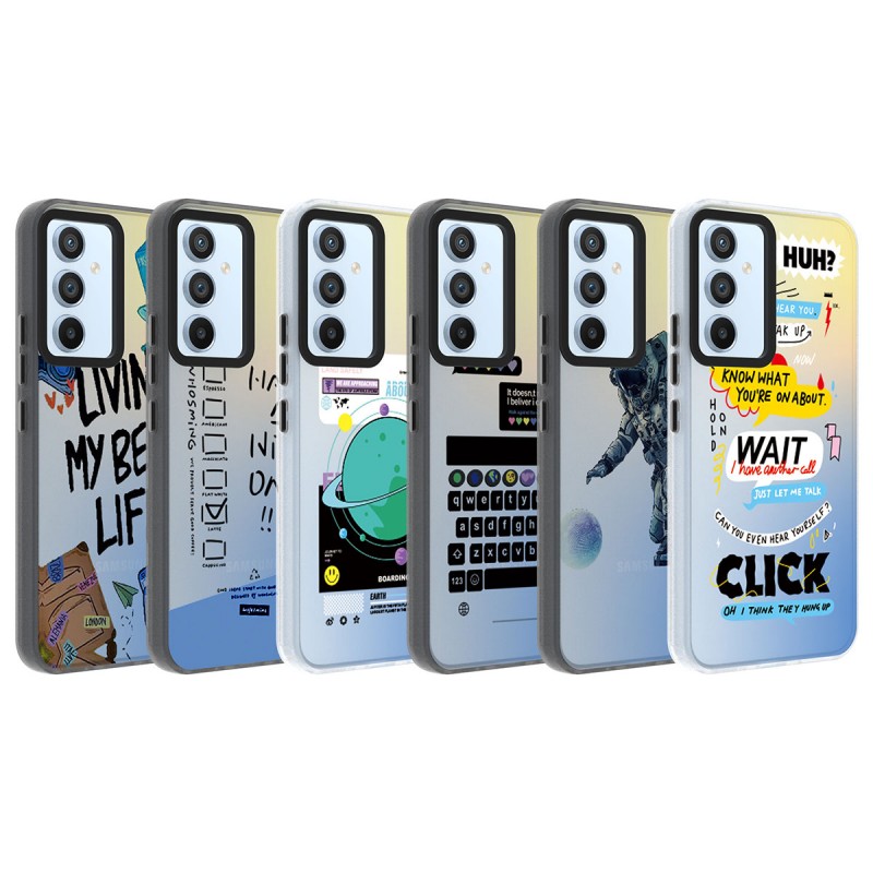 Bal-z Galaxy A14 Kılıf Desenli  Dragon Sert Kapak