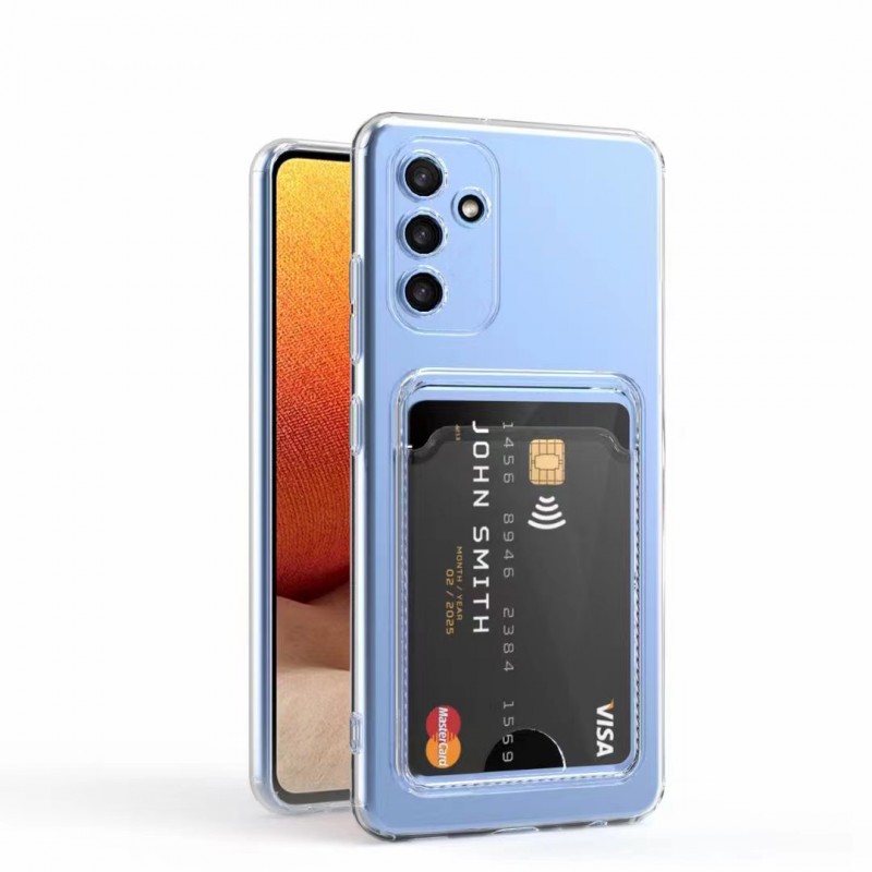 Bal-z Galaxy A14 Kılıf Kartlıklı Şeffaf  Setra Clear Silikon Kapak