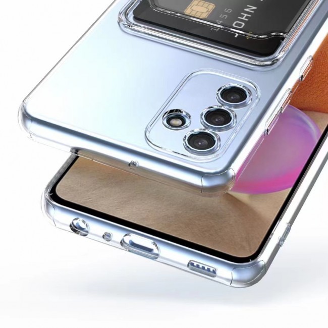 Galaxy A14 Kılıf Kartlıklı Şeffaf Zore Setra Clear Silikon Kapak Galaxy A14 Kılıf Kartlıklı Şeffaf Zore Setra Clear Silikon Kapak