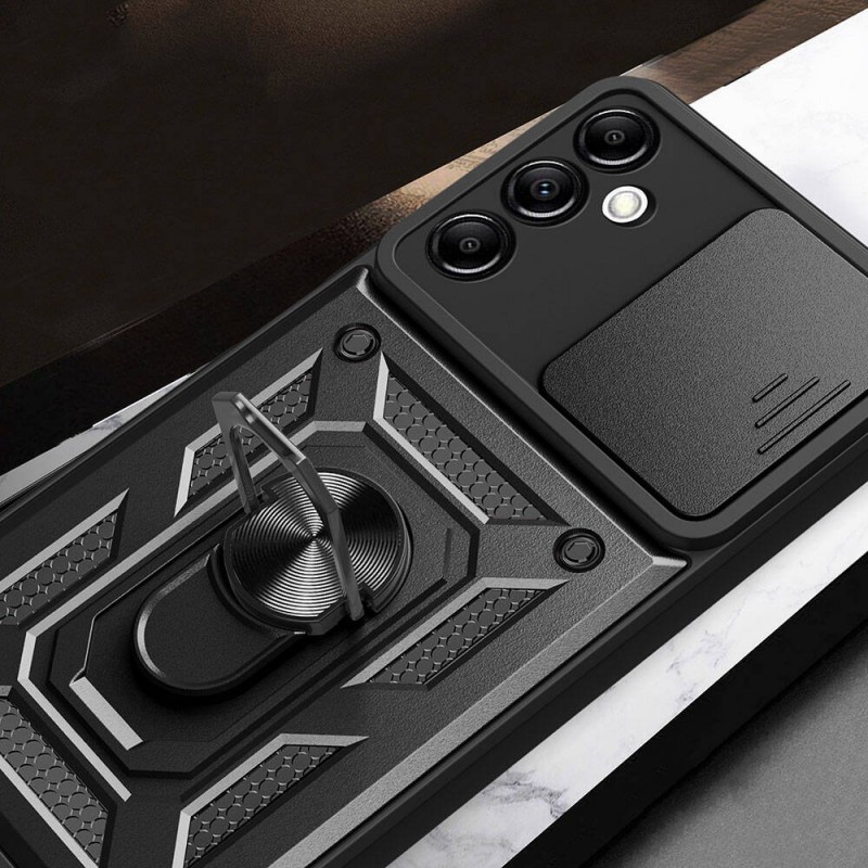 Bal-z Galaxy A14 Kılıf Magnetik Standlı Kamera Korumalı  Sürgülü Vega Kapak