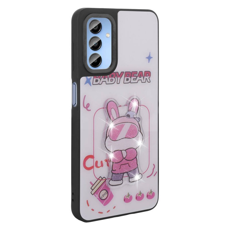 Bal-z Galaxy A15 Kılıf Parlayan Kabartmalı İkonik Figürlü  Amas Silikon Kapak