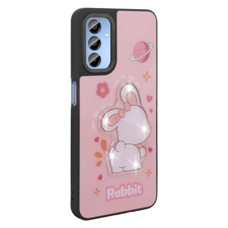 Bal-z Galaxy A15 Kılıf Parlayan Kabartmalı İkonik Figürlü  Amas Silikon Kapak