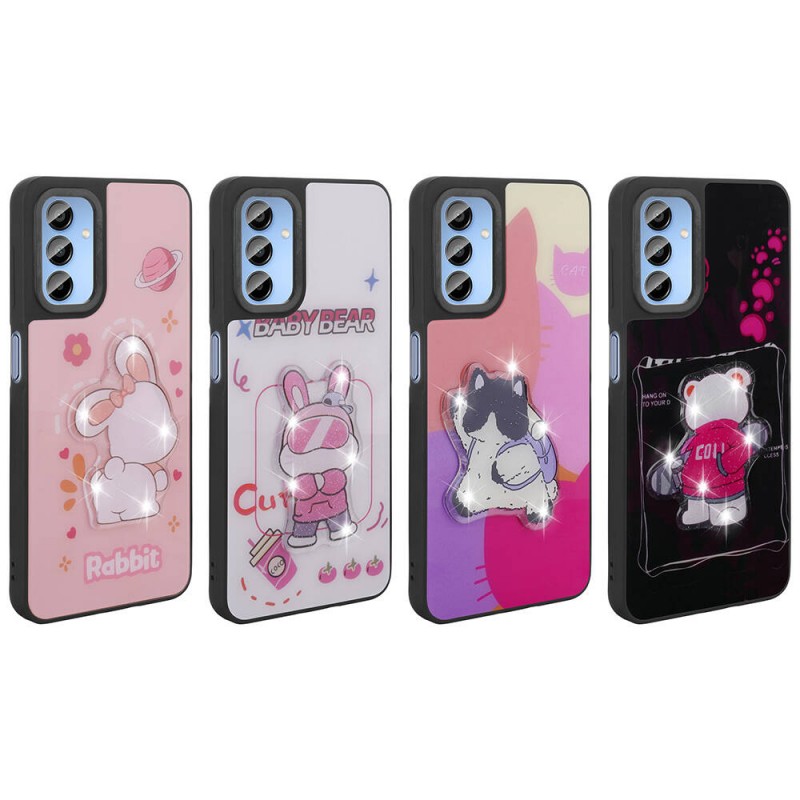 Bal-z Galaxy A15 Kılıf Parlayan Kabartmalı İkonik Figürlü  Amas Silikon Kapak