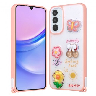 Galaxy A15 Kılıf Parlayan Simli Kabartma Figürlü Zore Cevze Kapak Galaxy A15 Kılıf Parlayan Simli Kabartma Figürlü Zore Cevze Kapak
