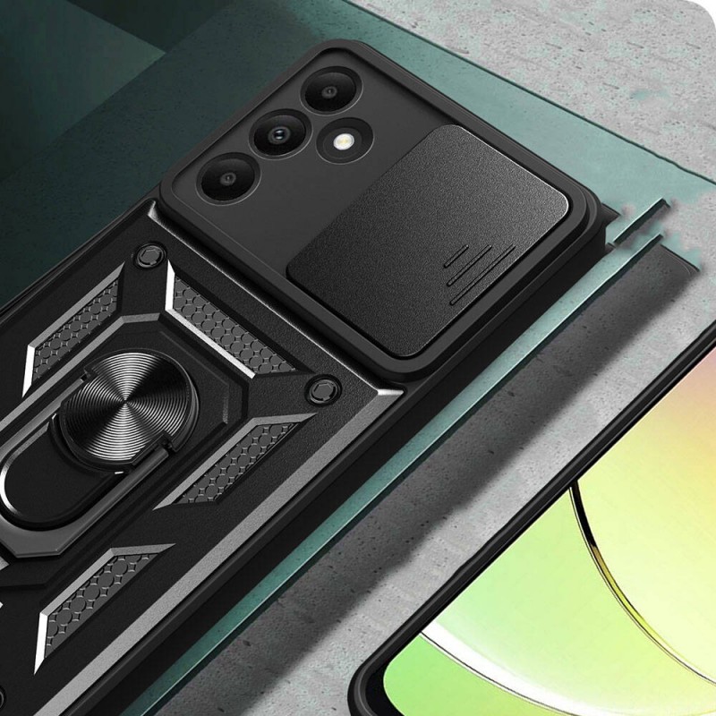 Bal-z Galaxy A15 Kılıf Magnetik Standlı Kamera Korumalı  Sürgülü Vega Kapak