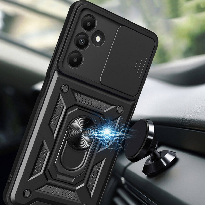 Bal-z Galaxy A15 Kılıf Magnetik Standlı Kamera Korumalı  Sürgülü Vega Kapak