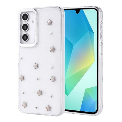 Bal-z Galaxy A16 Kılıf Airbag Tasarımlı Simli Şeffaf Zore Kutup Kapak