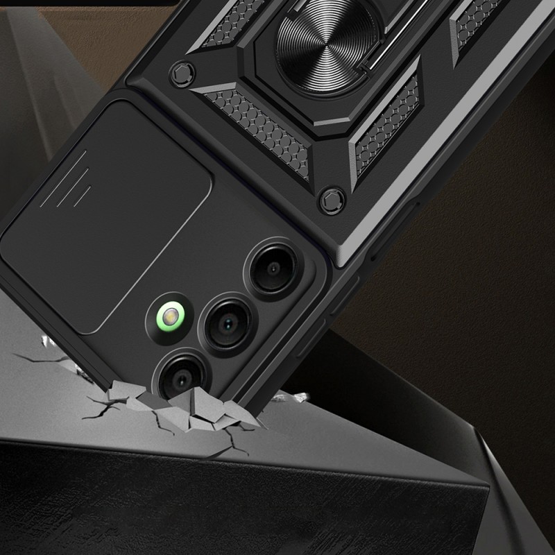 Bal-z Galaxy A16 Kılıf Magnetik Standlı Kamera Korumalı Zore Sürgülü Vega Kapak