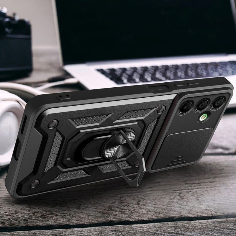 Bal-z Galaxy A16 Kılıf Magnetik Standlı Kamera Korumalı Zore Sürgülü Vega Kapak