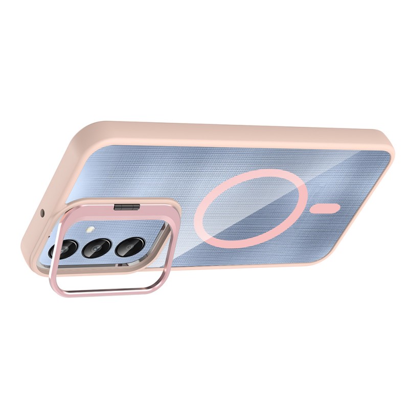 Bal-z Galaxy A16 Kılıf Standlı ve Kamera Lens Hediyeli M-Safe Şarj Özellikli Zore Etro Kapak