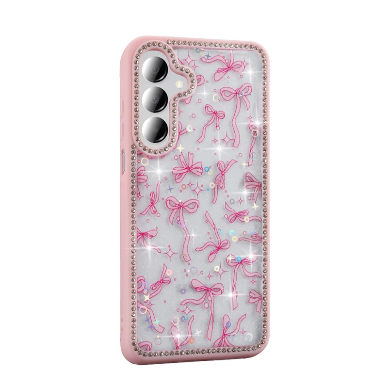 Bal-z Galaxy A16 Kılıf Taşlı ve Simli Tasarım Zore Azra Kapak