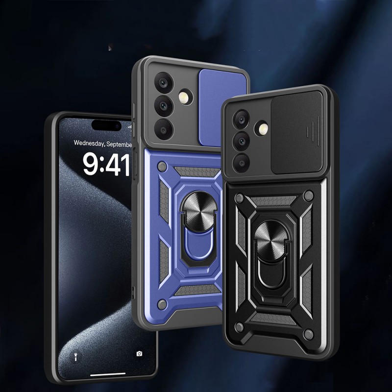 Bal-z Galaxy A17 Kılıf Magnetik Standlı Kamera Korumalı  Sürgülü Vega Kapak