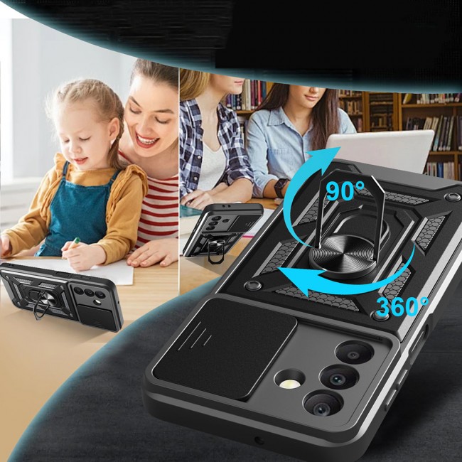 Galaxy A17 Kılıf Magnetik Standlı Kamera Korumalı Zore Sürgülü Vega Kapak Galaxy A17 Kılıf Magnetik Standlı Kamera Korumalı Zore Sürgülü Vega Kapak