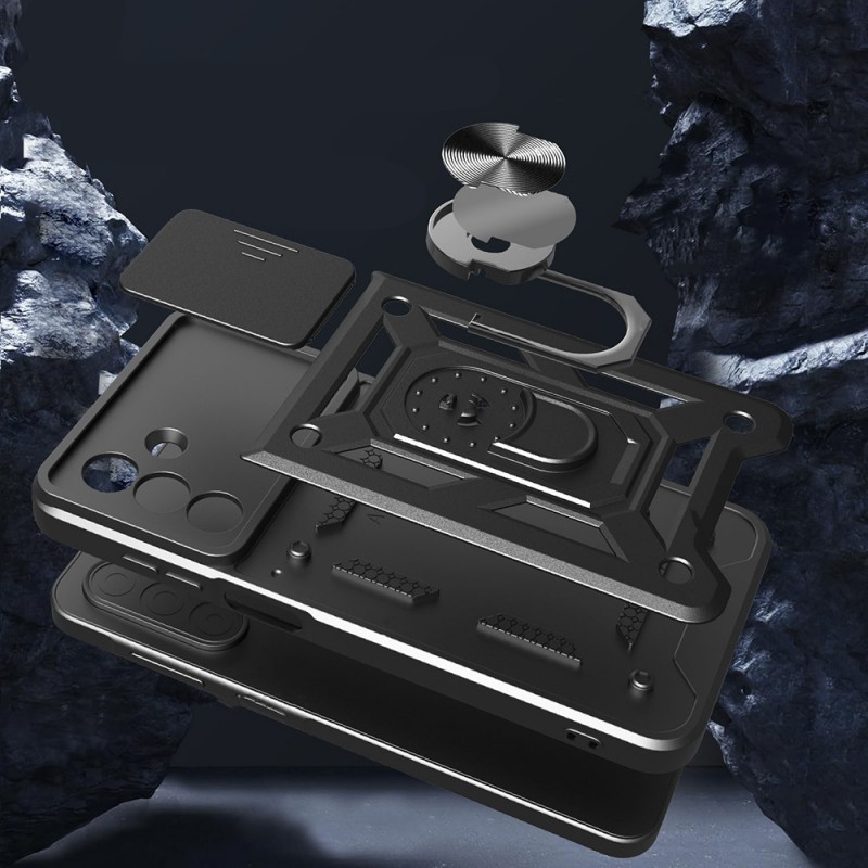 Bal-z Galaxy A17 Kılıf Magnetik Standlı Kamera Korumalı  Sürgülü Vega Kapak