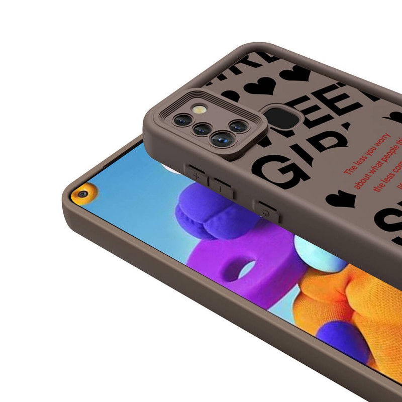 Bal-z Galaxy A21S Kılıf Kamera Korumalı Baskılı Arka Yüzey  Klas Kapak