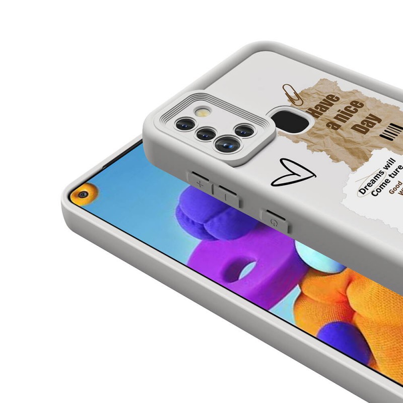 Bal-z Galaxy A21S Kılıf Kamera Korumalı Baskılı Arka Yüzey  Klas Kapak