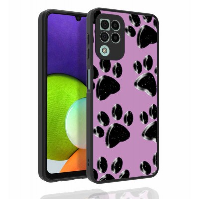 Bal-z Galaxy A22 4G Kılıf Desenli Kamera Korumalı Parlak  Nora Kapak